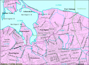 Long Island NY Zip Code Map