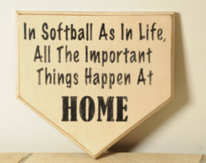 Softball Home Plate And Ball Home plate softball sign