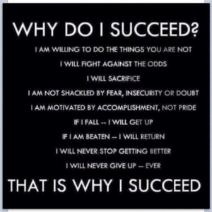 Hard work and determination the reasons for success