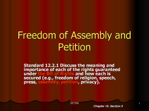 Freedom To Assemble Freedom of assembly and