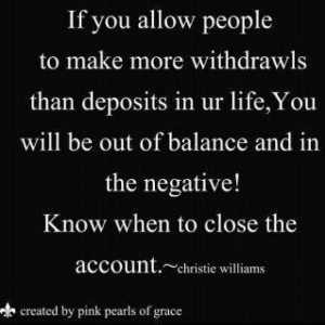 ... ...most difficult thing for many to know...when to close the account