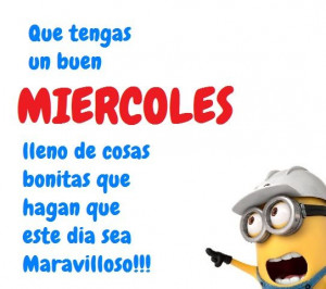 Minion Wednesday in Spanish...Miercoles