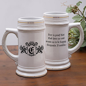 Personalized Ceramic Beer Stein - Choose Famous Quotes - 8894