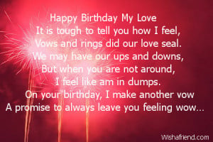 birthday my love quotes poems birthday love quotes happy birthday my ...