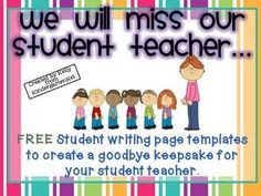 students with a meaningful way to say goodbye to their student teacher ...