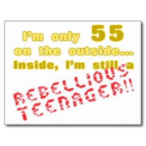 Funny Birthday For Turning 55 Years Old Postcards