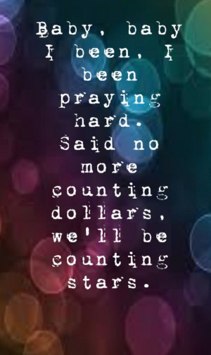 One Republic - Counting Stars song lyrics, song quotes, songs, music ...