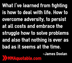... also that nothing is ever as bad as it seems at the time james doolan