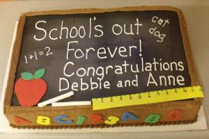 retirement cake: Teacher Retirement, Cakes Ideas, Blackboard Cakes ...