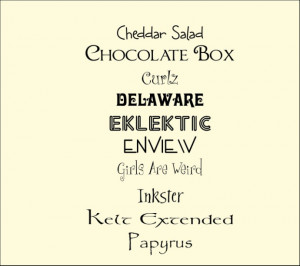 Font Choices For Our Custom Wall Decals