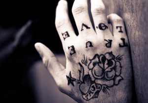 This men's tattoo expresses true love through letters and the lovely ...