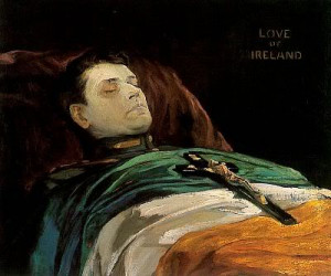 michael collins love of ireland john lavery painted collins s funeral ...