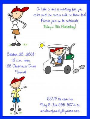 Shop our Store > Boy Golfers/Golf Birthday Party Invitations