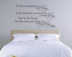 Details about To love someone is nothing Quote vinyl wall art decal ...