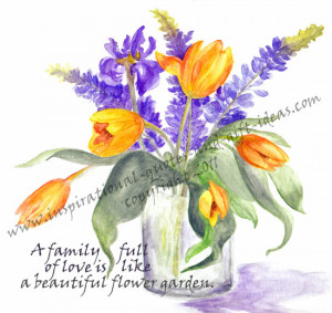 quotes about family vase with flowers