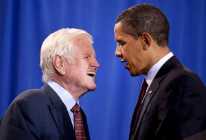 Ted Kennedy with President Obama
