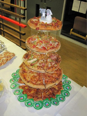 pizza wedding cake