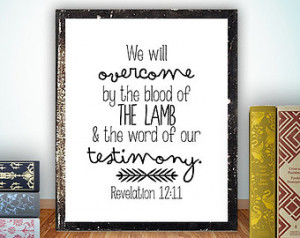 ... typography disciple testimony, we will overcome - Revelation 12:11