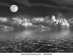 Black And White Image Moon