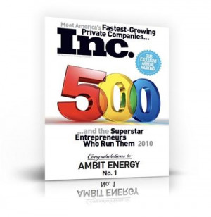 Inc. 500... Ambit Energy #1 A major growing company. Visit BAMmartinez ...