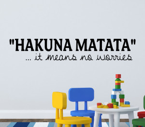 Details about LION KING WALL STICKER HAKUNA MATATA QUOTE KIDS WALL ...