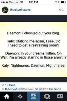 love the conversations between Daemon and Katy in the Lux series!