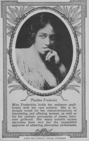 Pauline Frederick: Rare Photo