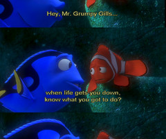 Dory Finding Nemo Just Keep Swimming Down, just keep swimming
