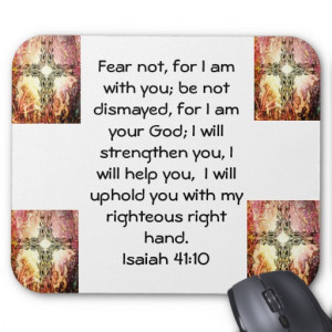 Bible Verses Inspirational Quote Isaiah 41:10 Mouse Pad