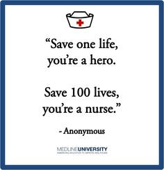 ... lives you're a nurse.