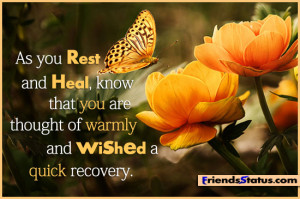 As You Rest And Heal, Know That You Are Thought Of Warmly And Wished A ...