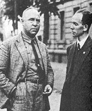 Otto Strasser with his lawyer Roland Freisler - in 1930.