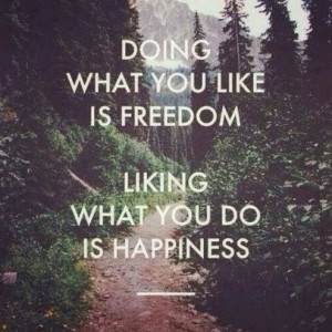 Freedom and happiness
