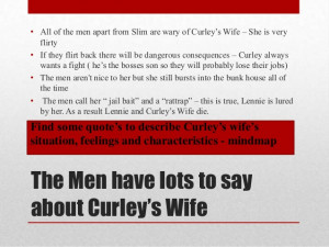 Curleys Wife Loneliness Quotes Explained ~ Of mice and men curley's ...