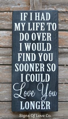 Chalkboard Art Wood Wedding Sign Painted Anniversary Gift Couples Sign ...