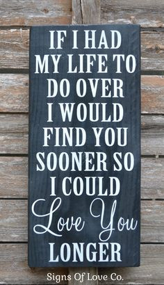 Chalkboard Art Wood Wedding Sign Painted Anniversary Gift Couples Sign ...