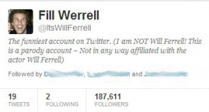 In no way associated with Will Ferrell! (Besides his name and picture ...