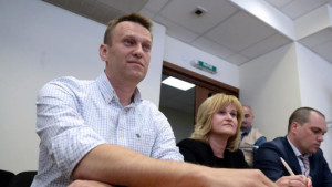 Russian opposition leader Alexei Navalny attends a hearing at Moscow's ...