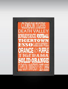 Clemson TIgers, Clemson University, Tigers, Clemson Football, Clemson ...
