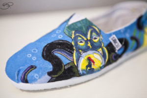 Little Mermaid Themed Custom Toms Shoes