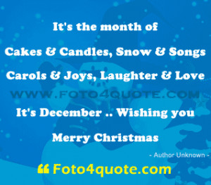 December 1 Christmas Quotes ~ Christmas cards – It's month of cakes ...