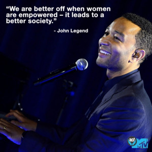 All men should be feminists,” Legend said. “If men care about ...