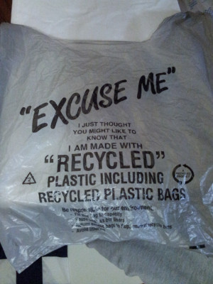 fake polite plastic bag