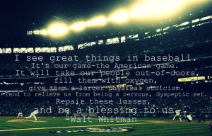 , Baseb Lovethisfnsport, Bull Durham, Walt Whitman Baseball Quotes ...