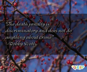 The death penalty is discriminatory and does