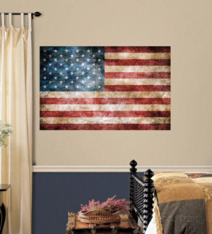 Vintage American Flag Peel and Stick Giant Wall Decals Wall Decal at ...