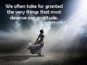 taking things for granted