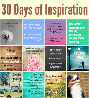 Here are 30 days of inspirational quotes, motivational quotes and just ...