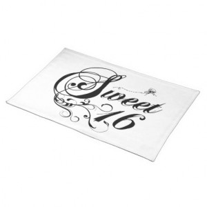 Sweet Sixteen (16) Quotes Place Mats