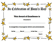 ... show your appreciation to your boss on Boss's Day. The border has